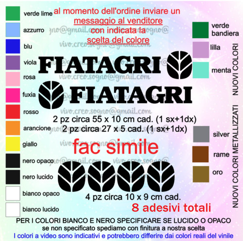 Adesivi fiatagri per trattori - adesivi,