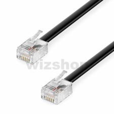 Prolunga Telefono Cavo Telefonico da 3 a 20 metri maschio maschio RJ11 6p4c nero