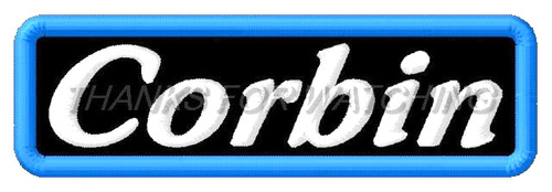 Corbin embroidered patch - embroidered,