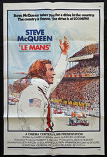 1971 "Le Mans" 27x41" piegato un foglio Steve McQueen auto racing