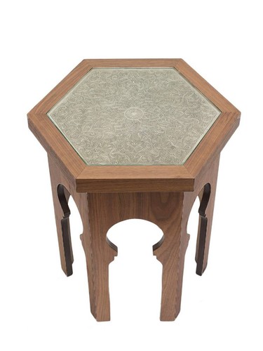 Gueliz tavolino legno con - tavolino, in
