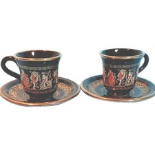 Greek coffee cups sausers - &,