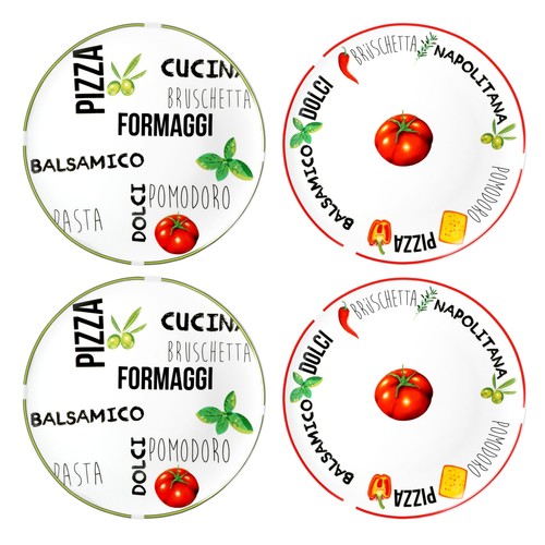 Set piatti pizza pomodoro - 4,