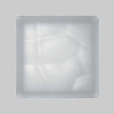 VETROMATTONE ONDULATO BIANCO SATINATO 19x19x8 cm - 6 pezzi