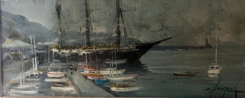 Dipinto olio firmato di - ad,