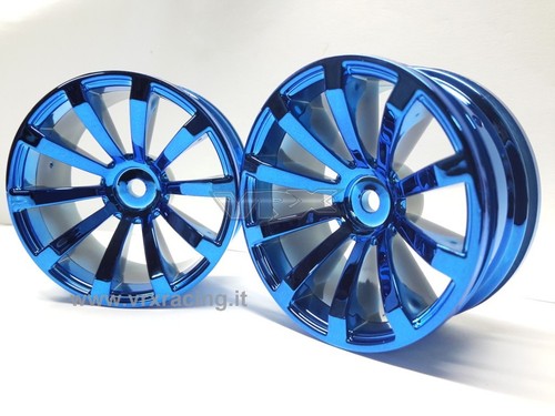 Coppia cerchi cromati - coppia, blu