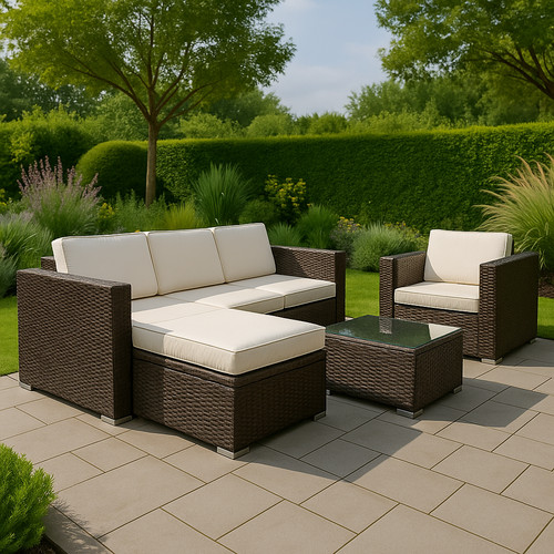 Set giardino polyrattan - set, in
