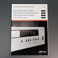 ARCAM CD192 Compact Disc Manuale del proprietario OEM ORIGINALE (non copia)
