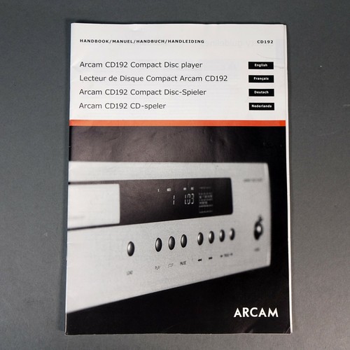 Arcam cd192 compact disc - arcam,