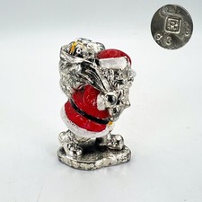 Babbo Natale Vintage in Argento placcato 925  Statuina Scultura Decorazione 1990