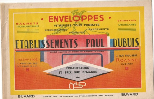 Buvard enveloppes etab - buvard,