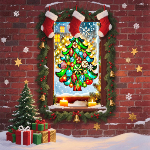 Striscione finestra albero - albero, di
