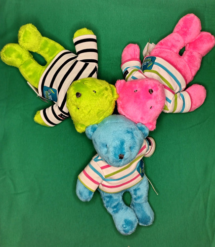 Lot peluche doudou ours vert - peluche/doudou,