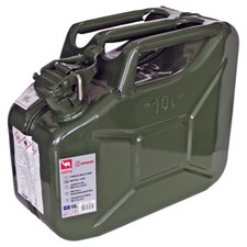 TANICA BENZINA IN METALLO OMOLOGATA TUV GS PER TRASPORTO CARBURANTE DA 10 LITRI