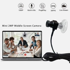 Webcam 2MP 1080P HD 15x15mm Schermo Centrale Regolabile Mini USB Cam Capovolta per PC