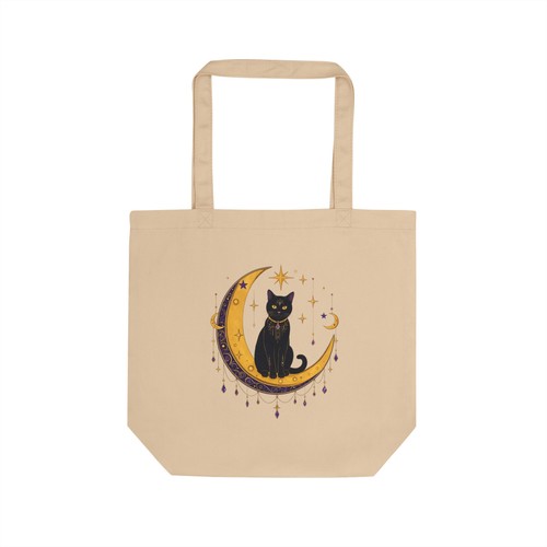 Borsa eco gatto luna celeste - eco,
