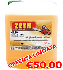 OLIO PER CATENE MOTOSEGA VEGETALE LUBRIFICANTE 20L ANTIGRIPPANTE - DETERGENTE