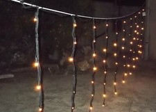 Catena luminosa effetto pioggia 10 discese da 1,5 mt. 8 lampade goccetta 5w E14