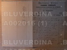 A2016 COMO MENAGGIO 1877 BATTISTA VITALI FABBRO FERRI DA STIRO FATTURA