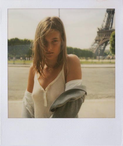 Vintage polaroid blonde woman - vintage,