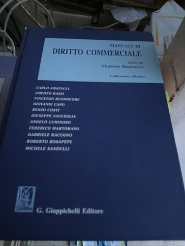 Manuale diritto commerciale - manuale,