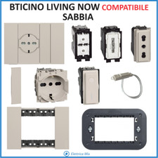 Bticino Living Now COMPATIBILE SABBIA Placca Supporto Presa USB Spia Led Cover 3