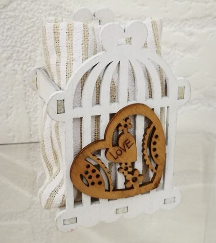 Gabbietta legno con cuore