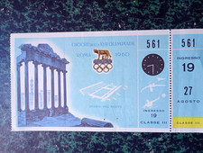 BIGLIETTO Olimpiadi ROMA 1960 STADIO NUOTO 27 AGOSTO .