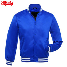 Bomber uomo blu royal raso