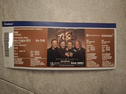 Biglietto concerto pooh - biglietto,