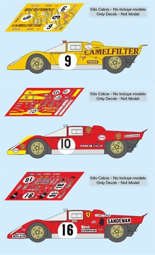 Decals ferrari 512 mans - m, le