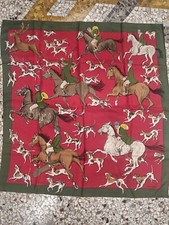Foulard Hermes vintage Clerc "la poursuite"