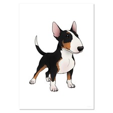 Poster da parete/stampe 'White & Black Brindle Bull Terrier Dog' (PP053502)