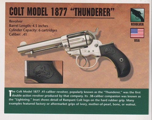 Colt model 1877 - colt, thunderer