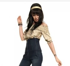 DENNY ROSE BLUSA margherite art. 4440 BEIGE o NERA tg. L introvabile