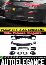 💫Diffusore Posteriore Nero Lucido Look CLA35 AMG per Mercedes CLA C118 💫