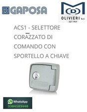 Selettore A Chiave Corazzato Gaposa ACS1 Serrande Salita Discesa Con Pulsate