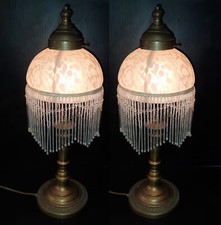 Coppia lampade tavolo liberty