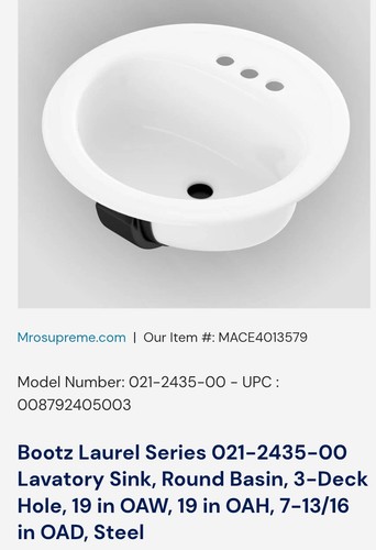 Bootz 021 2435 - 021-2435-00, lavello
