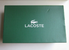 Scatola Vuota Originale LACOSTE per Scarpe 34x20,5x12,5cm Verde Rigida Vintage