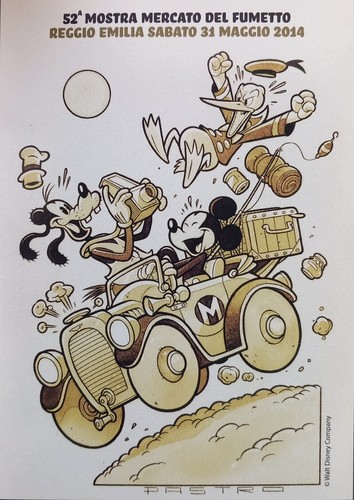 Cartolina fumetto paperino - fumetto,