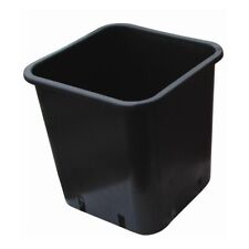 vaso in plastica resistente quadrato nero 5 vasi per piante e fiori sottovaso