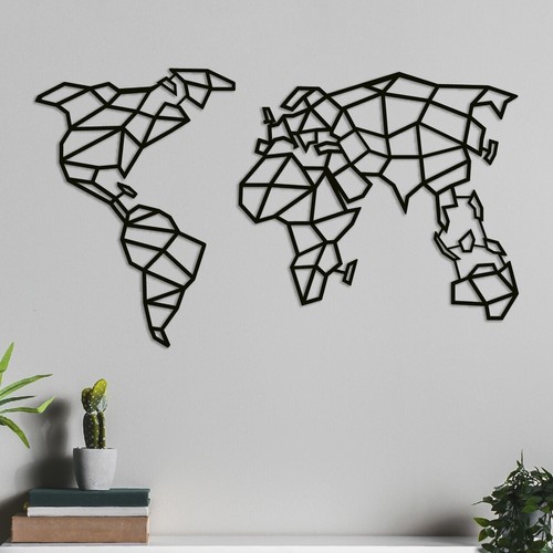 Mappa del mondo metallo - mappa,