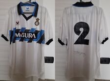 MAGLIA CALCIO INTER MATCH WORN N°2 ANTONIO PAGANIN 1990/1991 AUTOGRAFATA