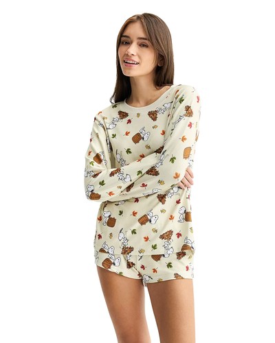 Peanuts pigiama donna autunno - peanuts,