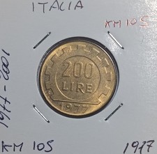 Italia 200 lire, 1977  -  km