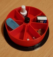 Contenitore porta CD trasformato in portaminuteria ufficio monete 4/8 scomparti