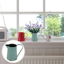  Secchiello in metallo vaso da fiori decorazione country casale brocca decorativa