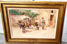 PITTORE - ENEA BALLARINI - TRIESTE 1857-1939 ' SOGGETTO ORIENTALISTA '