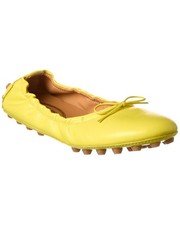 Ballerina Tods in pelle a bolle piatta da donna